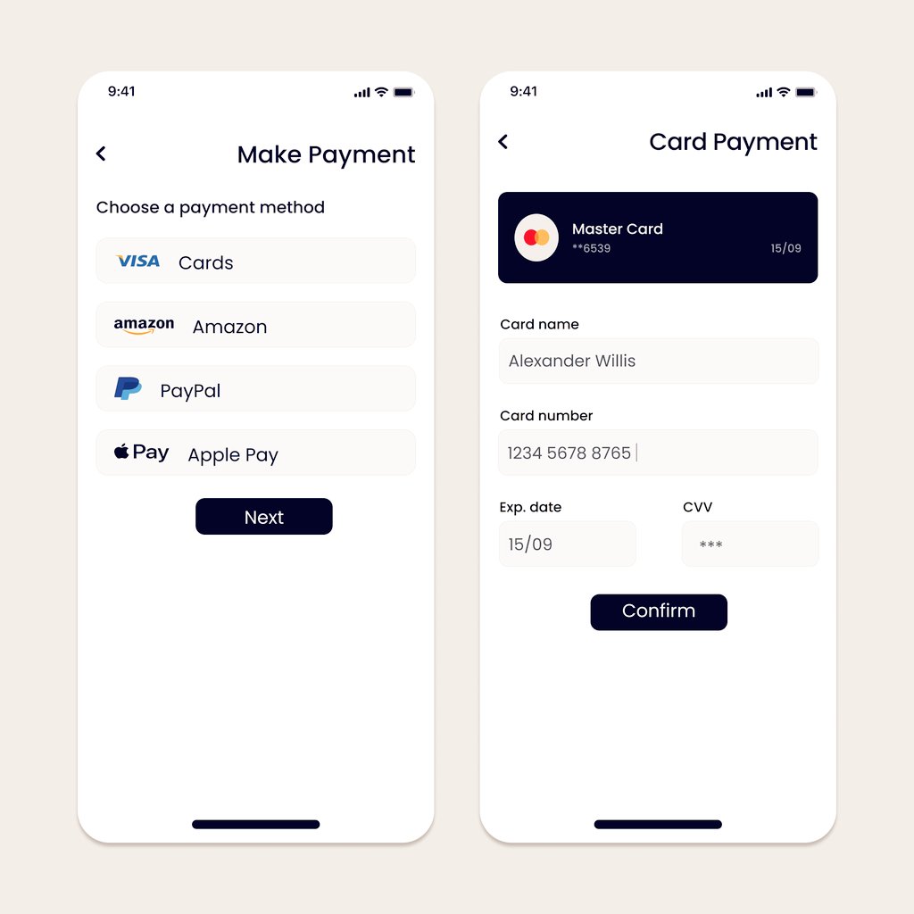 Card payment page for a mobile app
#30daysUIChallenge