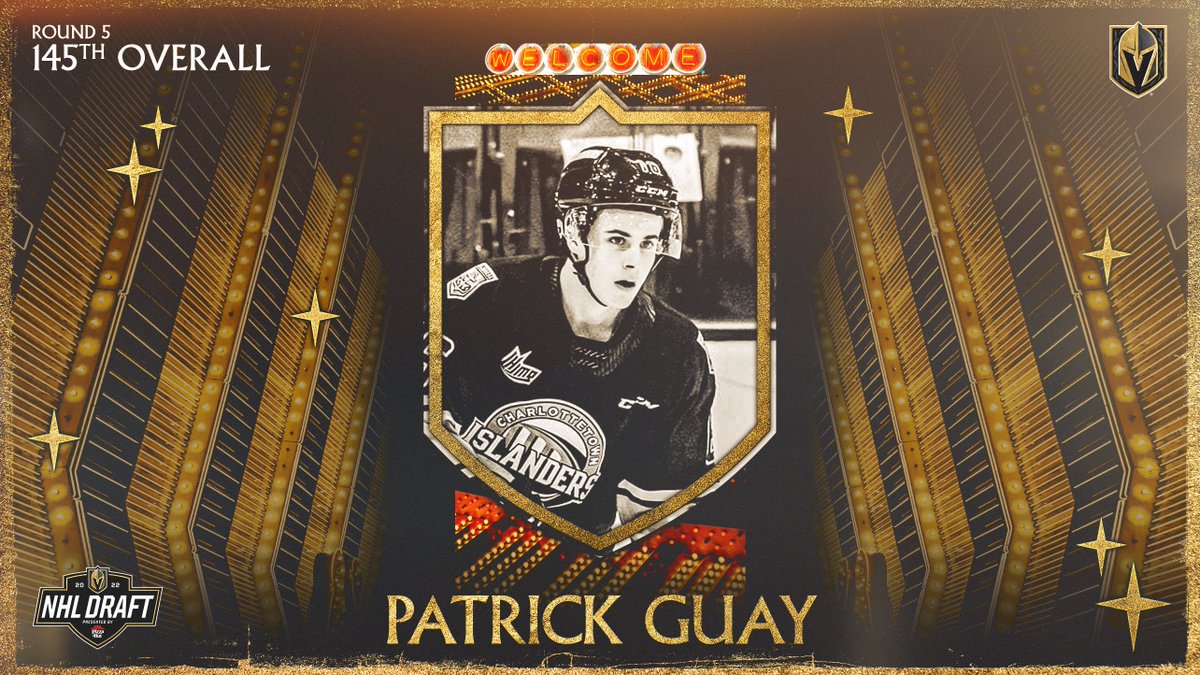 The Golden Knights add forward Patrick Guay with the 145th overall pick! #VegasBorn