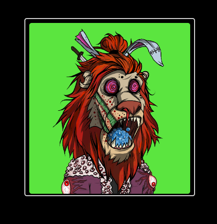 #MutantLion Rarity Rank # 340
Minted for 2 #ETC 🚀

🔥 etclazylions.com/mint

#NFTCommunityCryptoArt #NFTs #NFTCommunity #blockchain #Airdrop  #NFTart #ETCNFT #EthereumClassic #NFTGiveaways #NFTgiveaway #ETCArmy #LazyLions #MutantLions