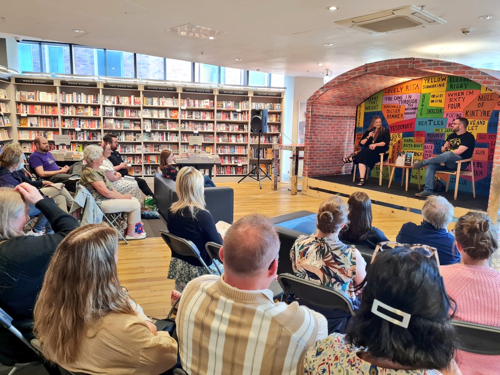 WaterstonesLPL's tweet photo. The wonderful @callytaylor and @LucaVeste here this evening, discussing #TheGuiltyCouple, and #YouNeverSaidGoodbye 📚🌟 https://t.co/F2DZPkRd6u
