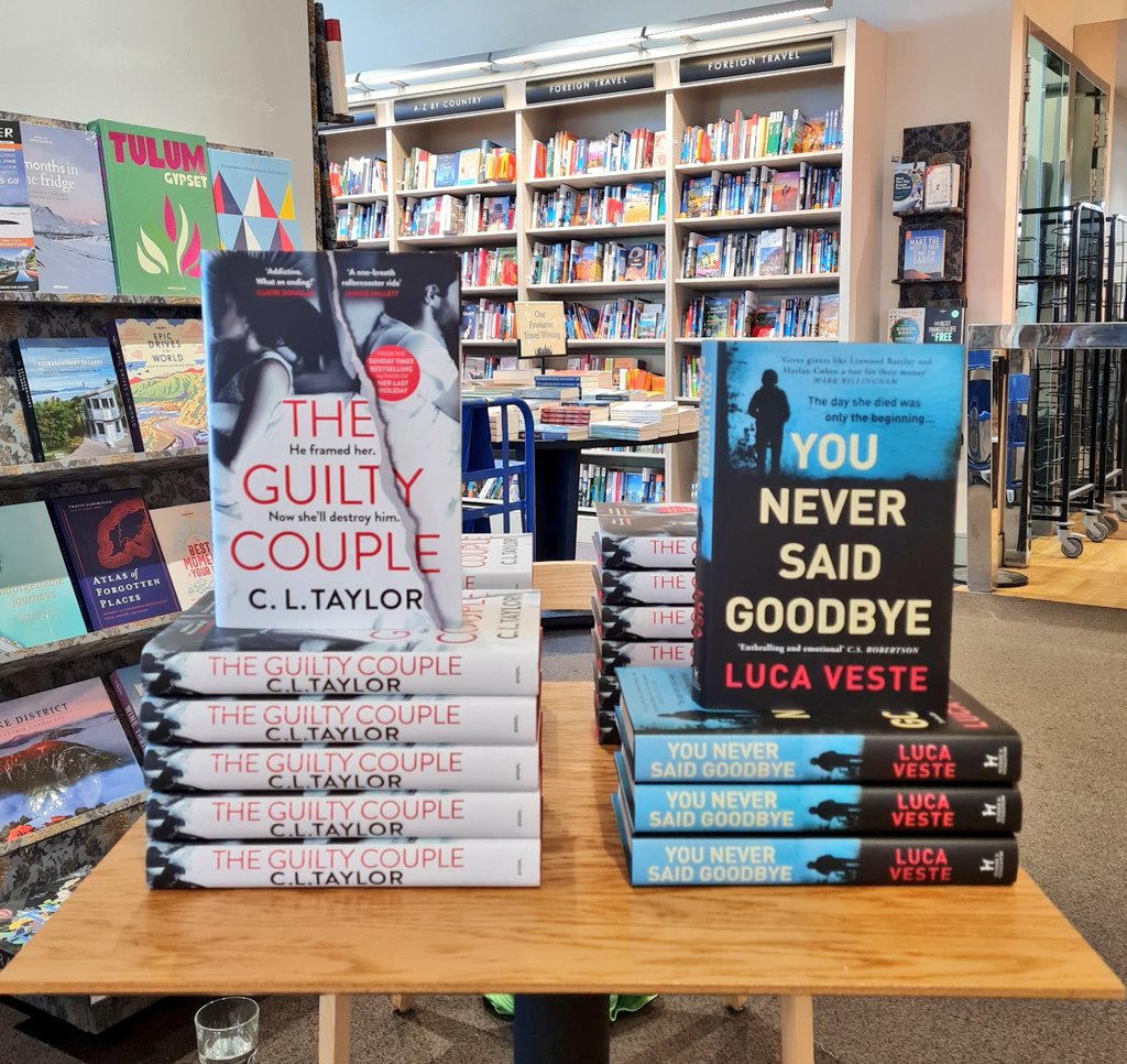 WaterstonesLPL's tweet photo. The wonderful @callytaylor and @LucaVeste here this evening, discussing #TheGuiltyCouple, and #YouNeverSaidGoodbye 📚🌟 https://t.co/F2DZPkRd6u