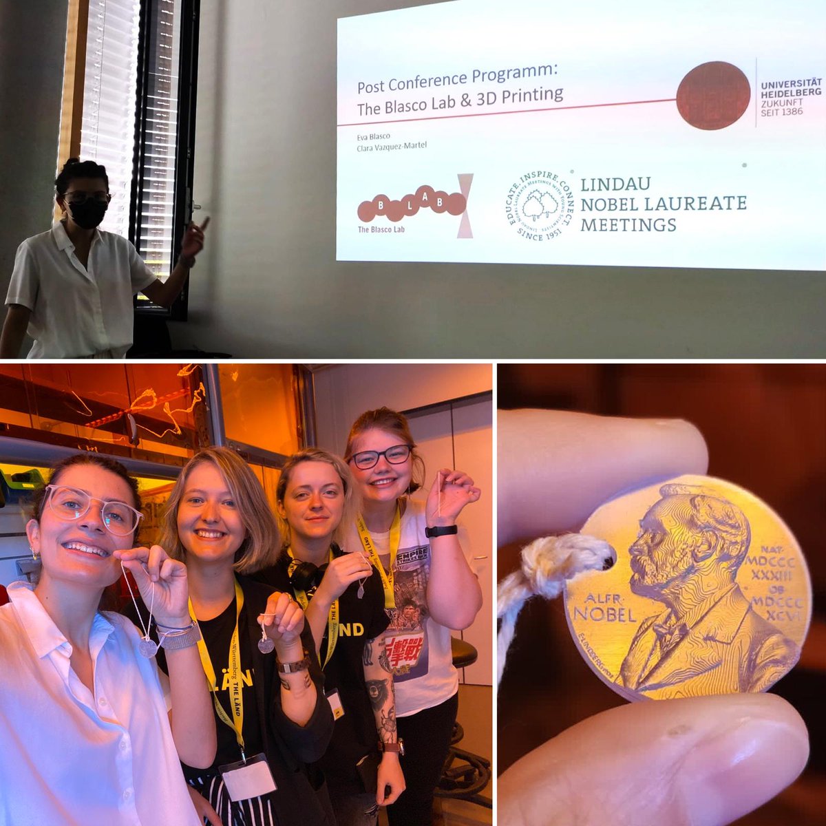 Today a few selected students from the <a href="/thelaend/">The Länd</a> BW Post-Conference program #LINO22 visited us at <a href="/UniHeidelberg/">Uni Heidelberg</a> and had fun printing the Nobel medals. Thank you <a href="/claravamar_/">Clara Vazquez-Martel</a> for taking care!
