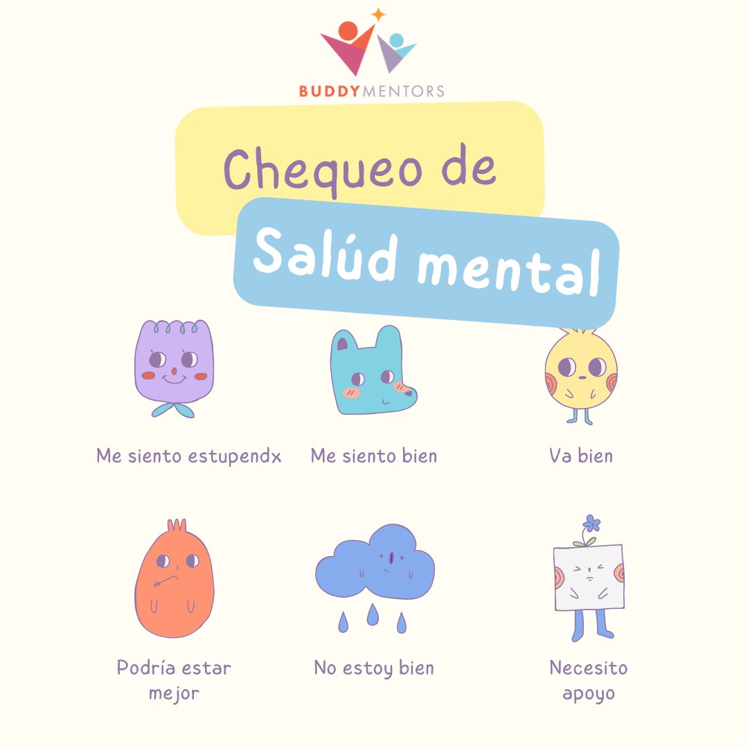 BuddyMentors's tweet photo. How are you feeling today? Check in with your Buddy. 👋

¿Como te sientes hoy? Haz un chequeo con tu Buddy. 👋 https://t.co/P1ZsB102f0