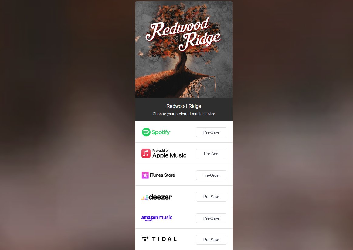 Pre-Save links are ready to go! The countdown is on.
2 weeks today our debut album will be available for you all to hear.
emubands.ffm.to/redwoodridge
Use the link above to add the album to your playlist right now!