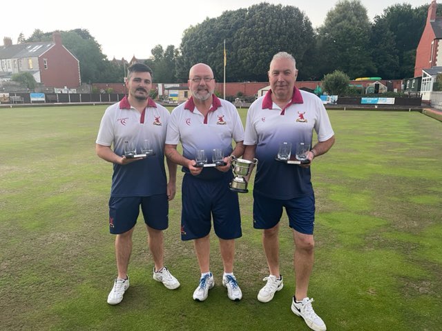 SouthGlamCBA's tweet photo. SGCBA Open Triples Winners 2022 - David Frederick, Gary Cox, Mark Osling (Penylan) https://t.co/9hHkekspoq