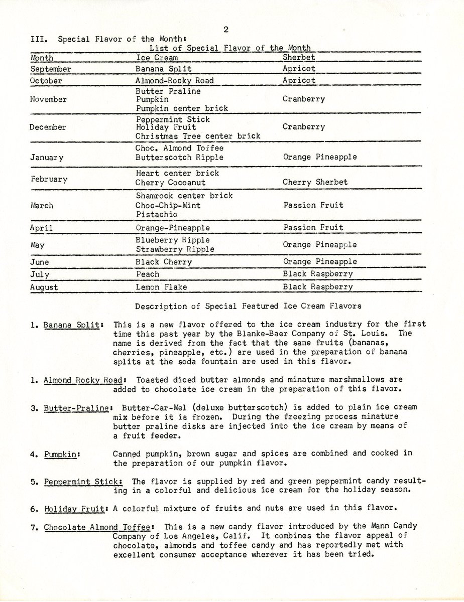 ISU_Archives's tweet photo. It's #NationalIcecreamMonth here in the US. Back in 1959-60 the #ISUCreamery produced 42 flavors of ice cream and 11 flavors of sherbet. @IowaStateU @IAStateFSHN #FBF https://t.co/hdRgLdUw4C