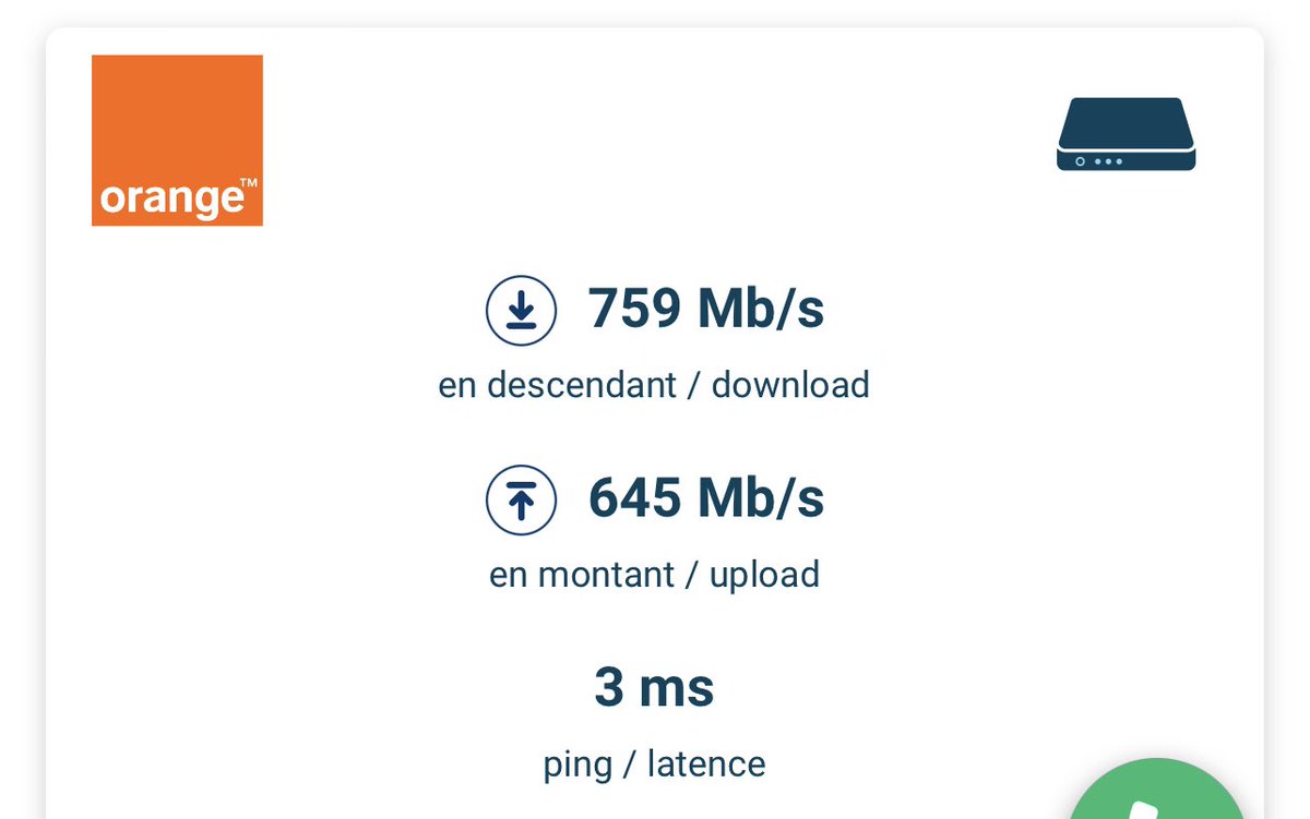 damienviel's tweet photo. Le debit sur mobile du Wifi de la #livebox5  @orange à Paris est impressionnant !!! 🚀🚀🚀 https://t.co/OKdPz11Fi1