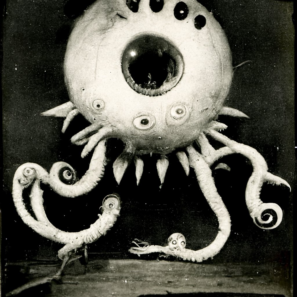 Tylerhill___'s tweet photo. Here's a couple of #Beholders. One as happy as the other is horrifying.
#DnD #AIArt https://t.co/ONWfDtitfw