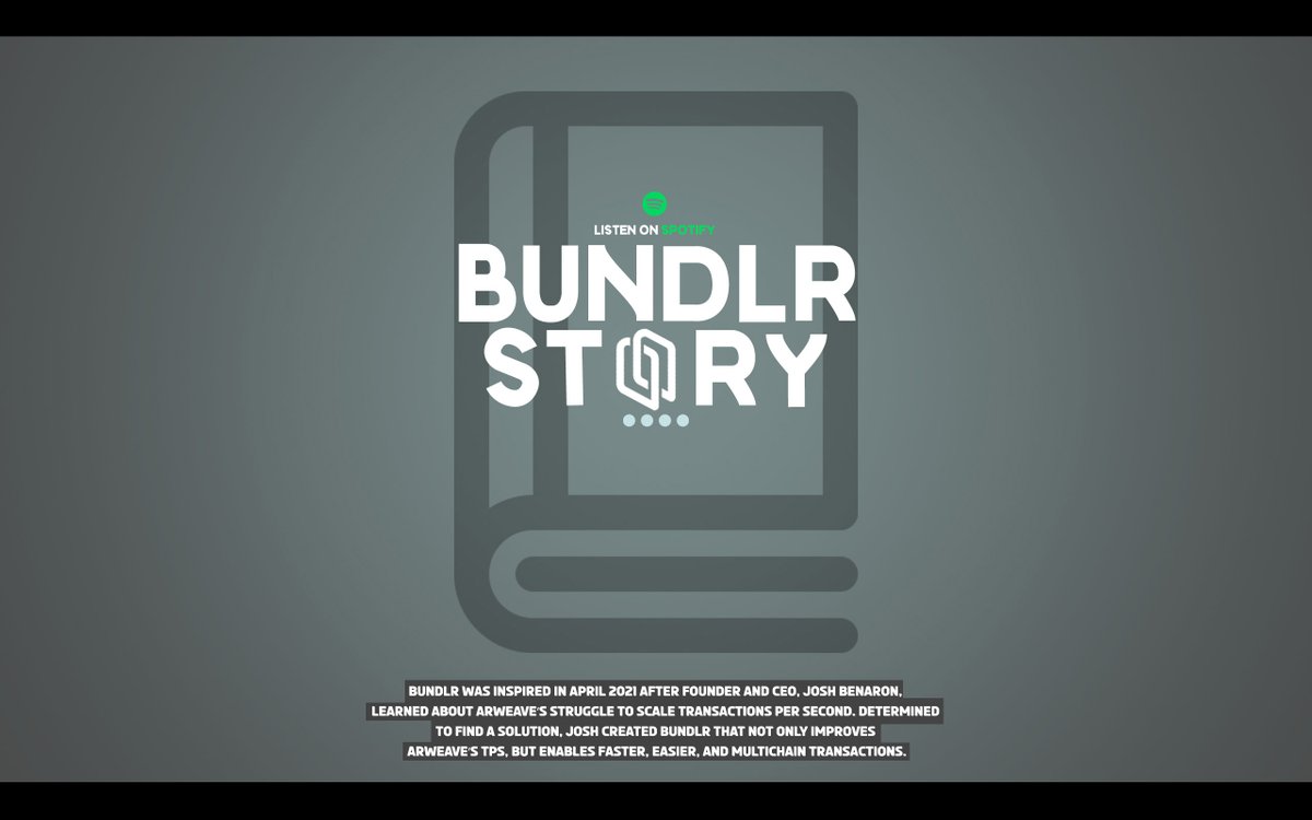 open.spotify.com/show/7bDiN9qEr…

Bundlr was inspired in April 2021 after founder and CEO, Josh Benaron, learned about Arweave’s struggle to scale transactions per second. 

<a href="/BundlrNetwork/">Bundlr is now Irys 👁️</a> 

#Bundlr #BundlrNetwork #Web3
