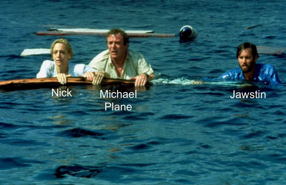 PodMicroscope's tweet photo. A #bearded Lance is a good thing! It's #jawstherevenge day on #moviemicroscope. Join Nick & Justin as they celebrate #jawly by chumming the filmic waters to attract #megazooms! #lorrainegary / #lorrainegray #lanceguest #michaelcaine #shasta #conchtagging #craptable #podsong #nake https://t.co/Y1r5CYjeUw