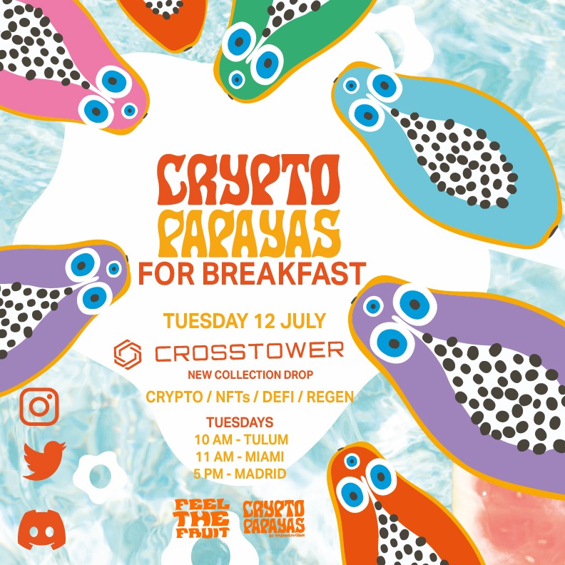 googleseo123's tweet image. Join us next Tuesday at 11am ET for a delicious Twitter Spaces/virtual breakfast with multidisciplinary artist @alejandroglatt🍍🍉
We'll be talking all about #Crypto #NFTs #Web3 #NFTCommmunity