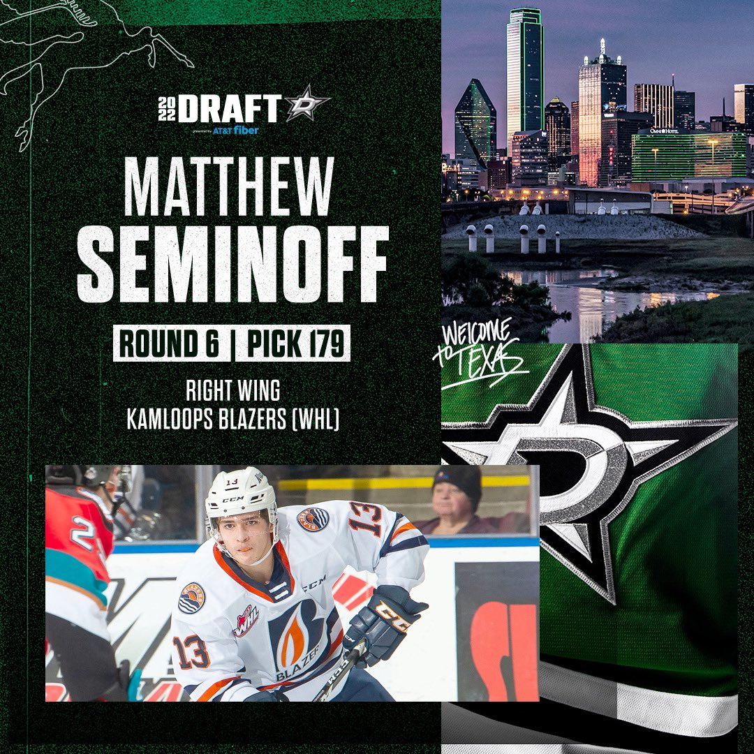 Welcome to #TexasHockey, Matthew Seminoff!

<a href="/ATT/">AT&T</a> | #NHLDraft | #TexasHockey