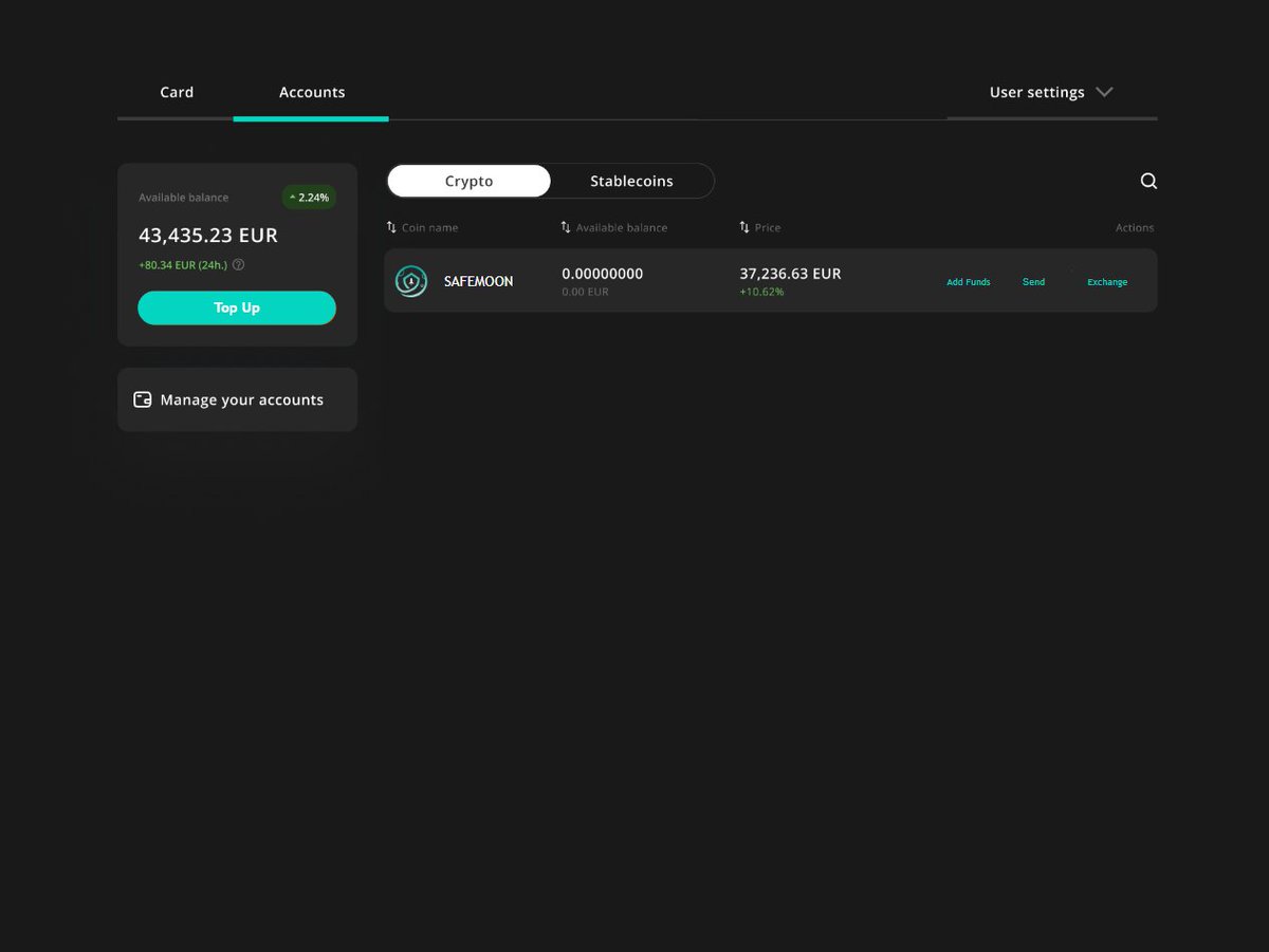 safemoon's tweet image. We know you've been waiting to get some more details on the #SAFEMOONCARD! 💳

While we haven't pulled together the video we have planned just yet, we didn't want to keep you waiting. 

Please enjoy a first look at the web version of your account management platform.

#SAFEMOON