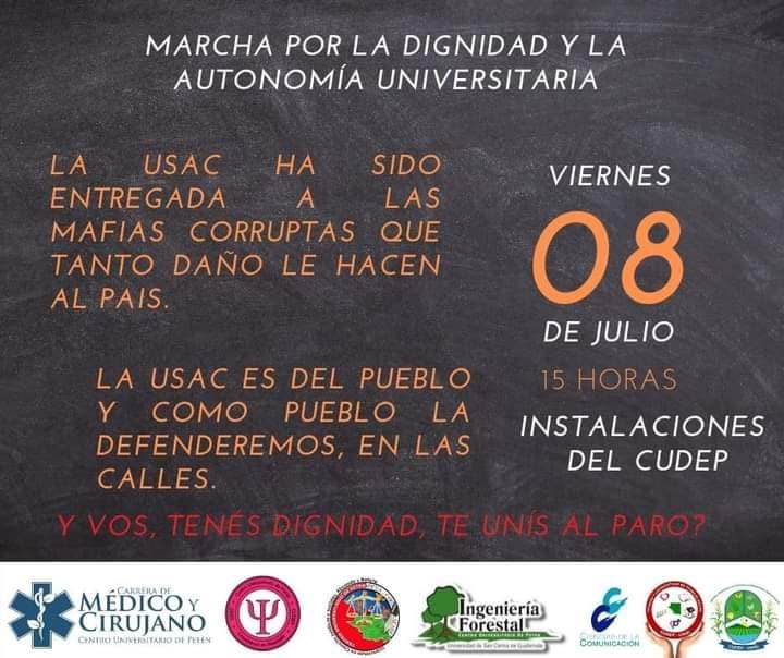 PrensaComunitar's tweet photo. #ElFraudeSeCae ✊🏽"La USAC es del pueblo y como pueblo la defenderemos en las calles", es la consigna de los universitarios de Petén ante el fraude electoral. Anunciaron una marcha desde Flores hasta el #CUDEP, para exigir al CSU anular la designación fraudulenta de Mazariegos. https://t.co/DsvE3Vc5Bj