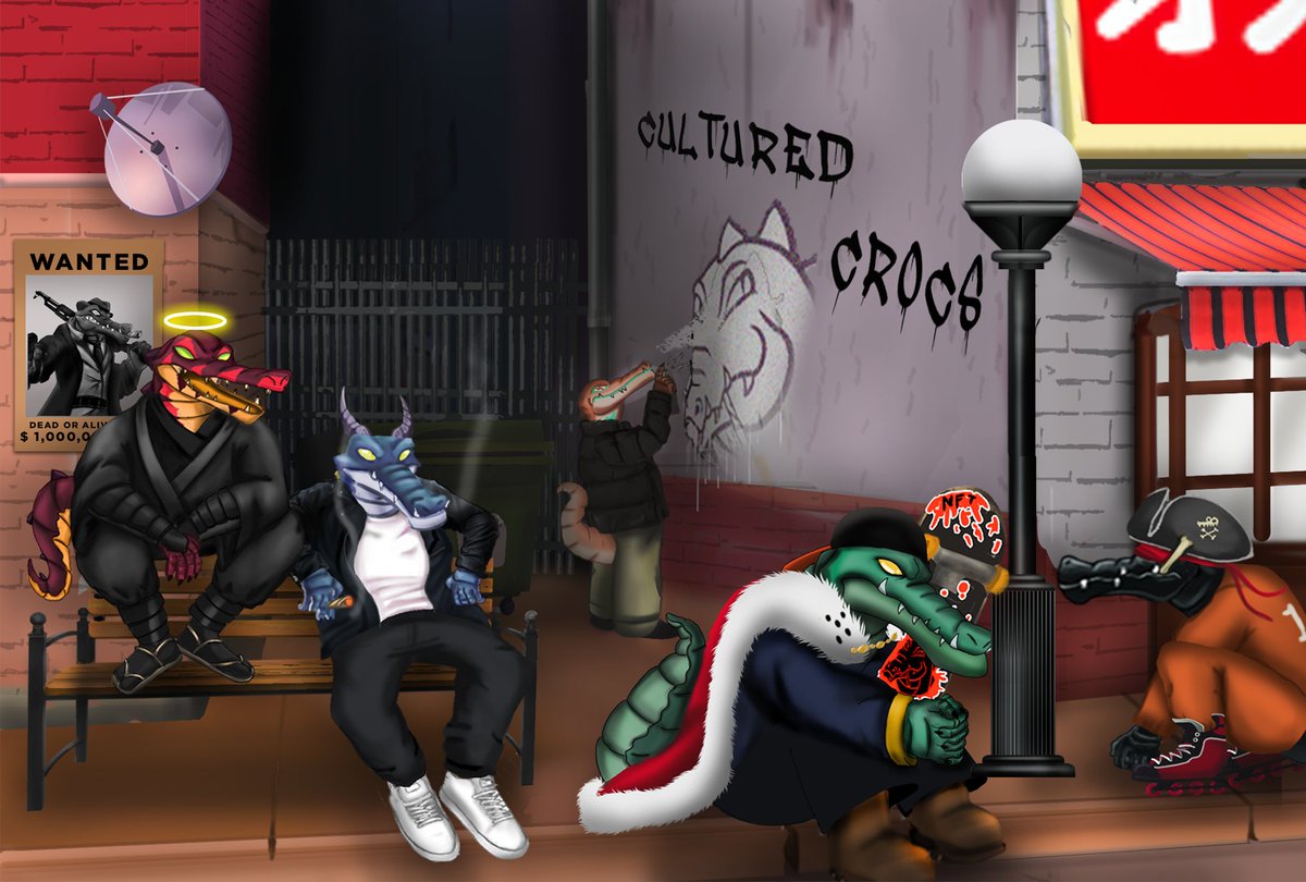 It's like the Mafia. Once you're in, there's no way out! 𝔸𝕝𝕨𝕒𝕪𝕤 𝕣𝕖𝕞𝕖𝕞𝕓𝕖𝕣 𝕠𝕟𝕝𝕪 𝕥𝕙𝕖 𝕤𝕥𝕣𝕠𝕟𝕘 𝕨𝕚𝕝𝕝 𝕤𝕦𝕣𝕧𝕚𝕧e♠️

Prizes: 
🏆1 $SOL
🏆10x WL

To Enter:
1⃣Follow 
<a href="/CulturedCrocs/">Cultured Crocs</a>
2⃣RT + ❤️
3⃣Tag 2 Friends
4⃣ Join discord.gg/966GZ9Fp

#Solana #NFT