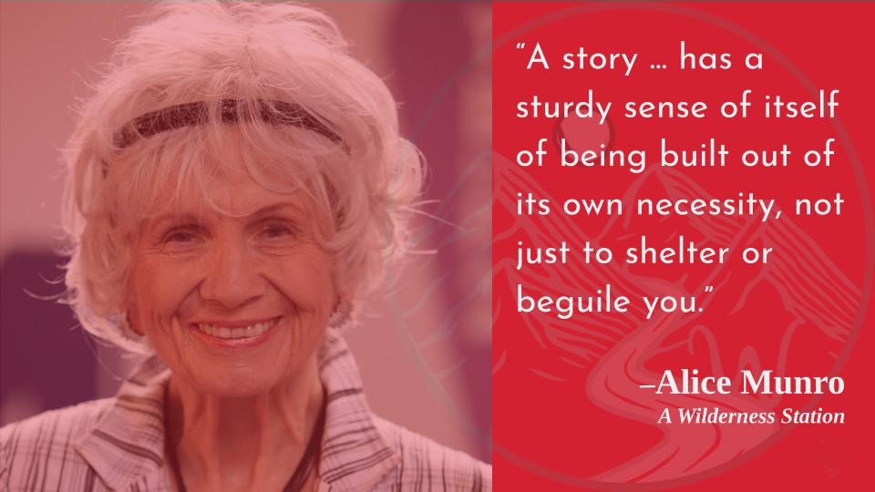 Stories aren\t just for me? Whaaaatttt?
Happy birthday, Alice Munro! 