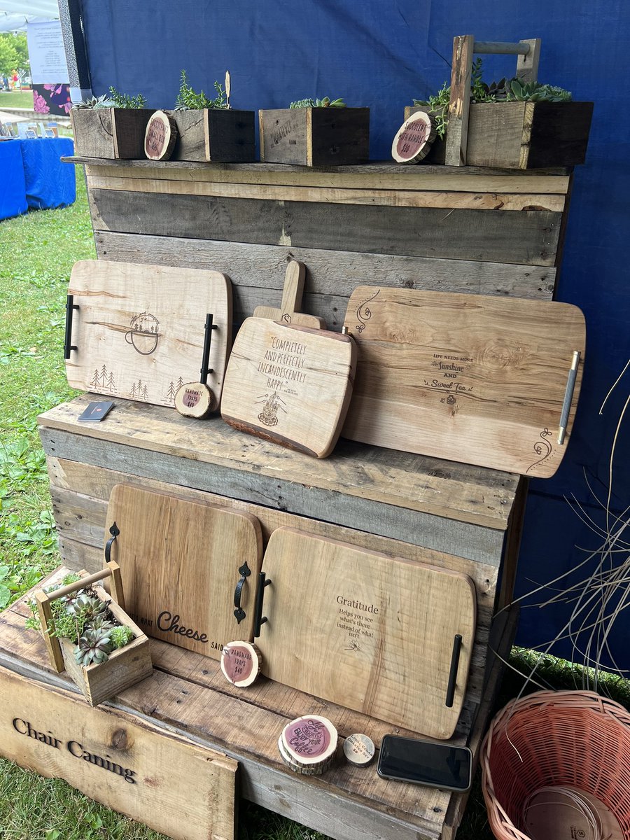 thegoodschmidt1's tweet photo. Don’t miss us &amp; our booth at the Blissfield River Raisin Festival this weekend!! We have new trays &amp; signs and as always we will take custom orders for furniture restoration or laser engraving! #SmallBusiness #LaserEngraved #Local #ShopLocal #TheGoodSchmidt https://t.co/9topQPwj1F