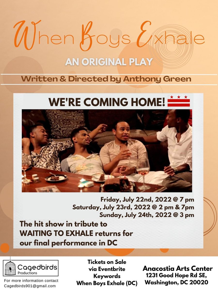 Excited to see “When Boys Exhale” from Cagedbirds Productions! eventbrite.com/e/when-boys-ex…