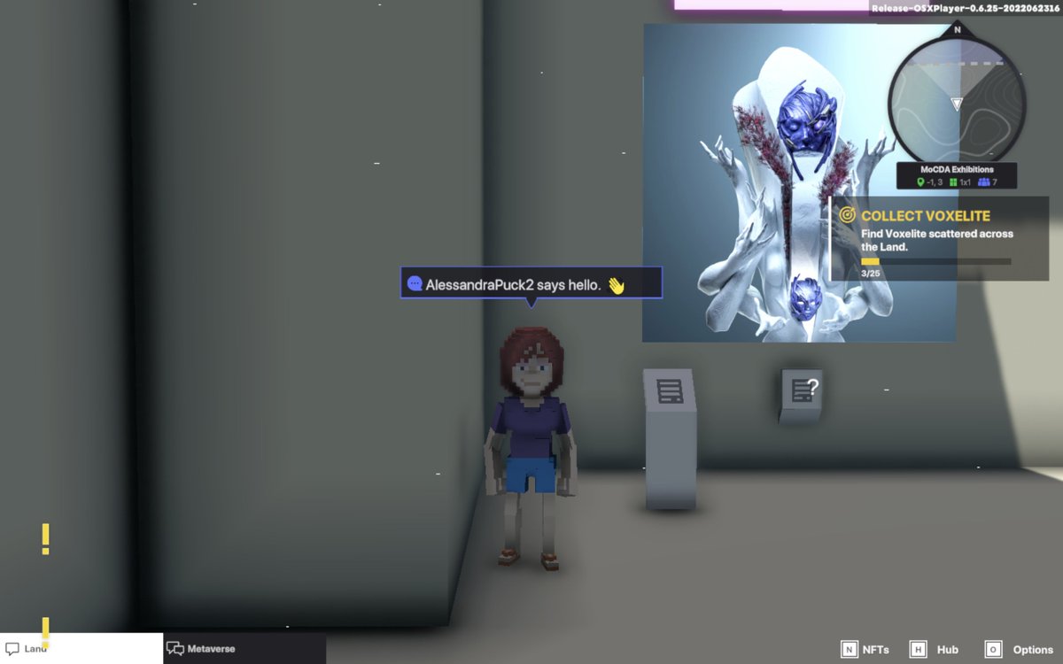 AlessandraPuck2's tweet photo. @TheSandboxGame @MOCDA_ I just participated in the #TheSandbox weekly contest for a chance to win 200 mSAND! Here is my favorite piece from the ‘Impossible Worlds’ exhibition, check out my screenshot below!
👇 https://t.co/UwPMgv7n0R