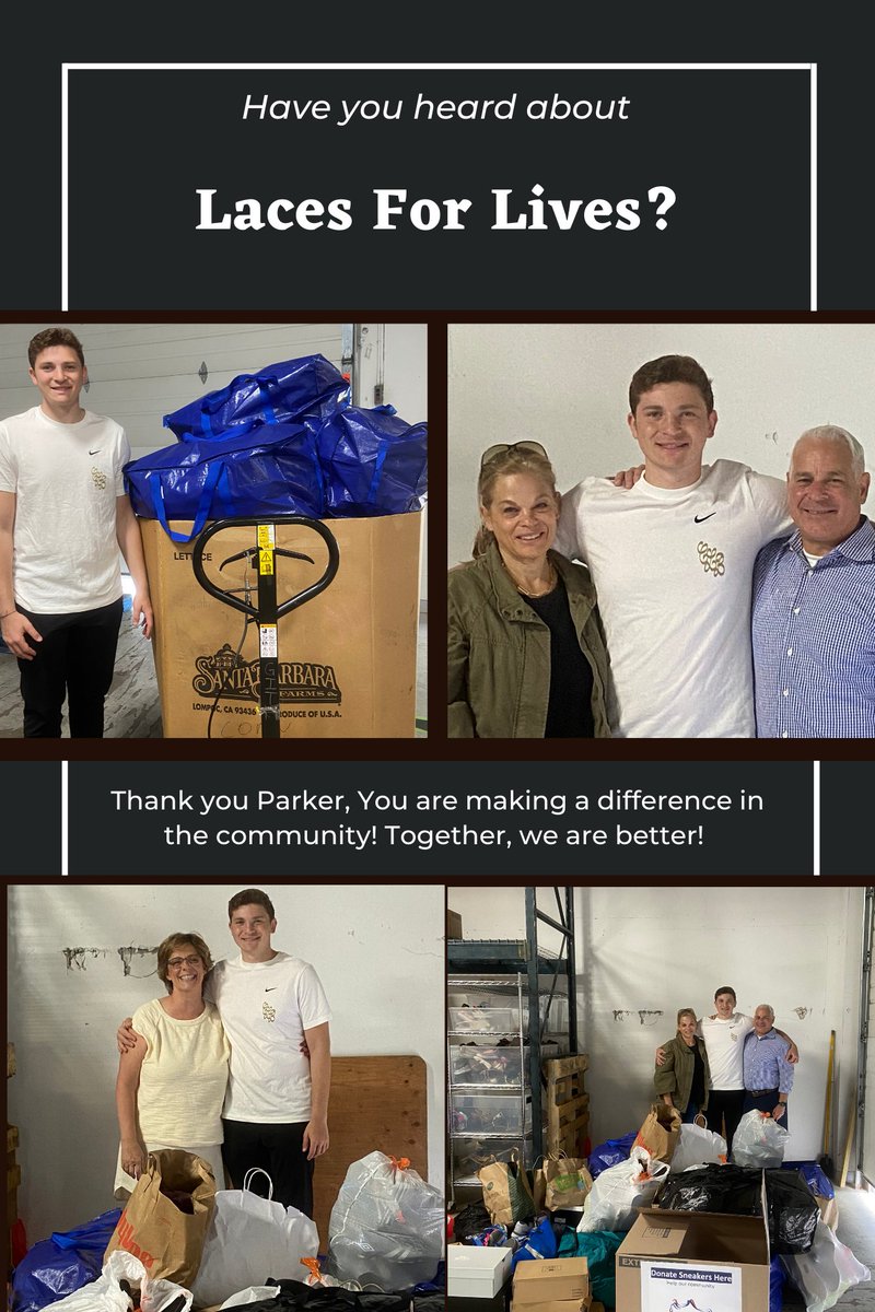 Have you heard about Laces For Lives?
They donated 277 pairs of shoes! 

Parker has stated "Shoes are really important for kids and I wanted youth to have quality shoes so they could feel better about themselves and so they could help have a boost of confidence".