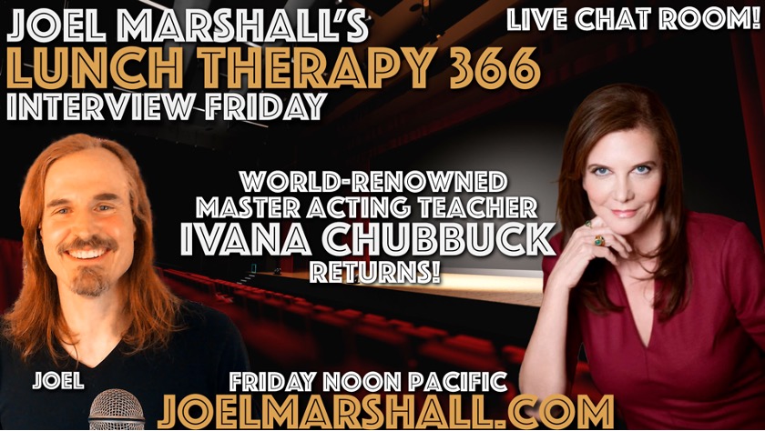 kamalalopez's tweet photo. Check out Ivana Chubbuck and Joel Marshall talking comedy &amp; acting on Lunch Therapy today at noon Pacific Time. Drop by the live feed and join in the chat discussion!  I'll be there - hope to see you!😍😍
Here's the link https://t.co/srmPasKbAD https://t.co/m16s8kAulq