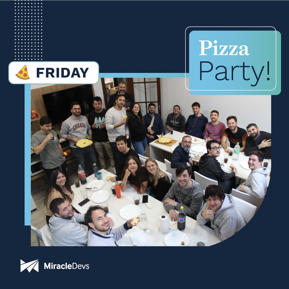 MiracleDevs's tweet photo. TGIF! As usual, our work week ends sharing a delicious lunch at #MiracleDevs.
Have a great weekend everybody! https://t.co/5Bagf3qWY9
