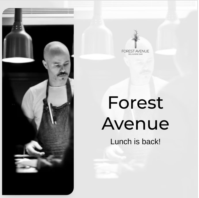 Thrilled to announce that lunch will return to Forest Avenue on Sussex Terrace. Bookings now open.