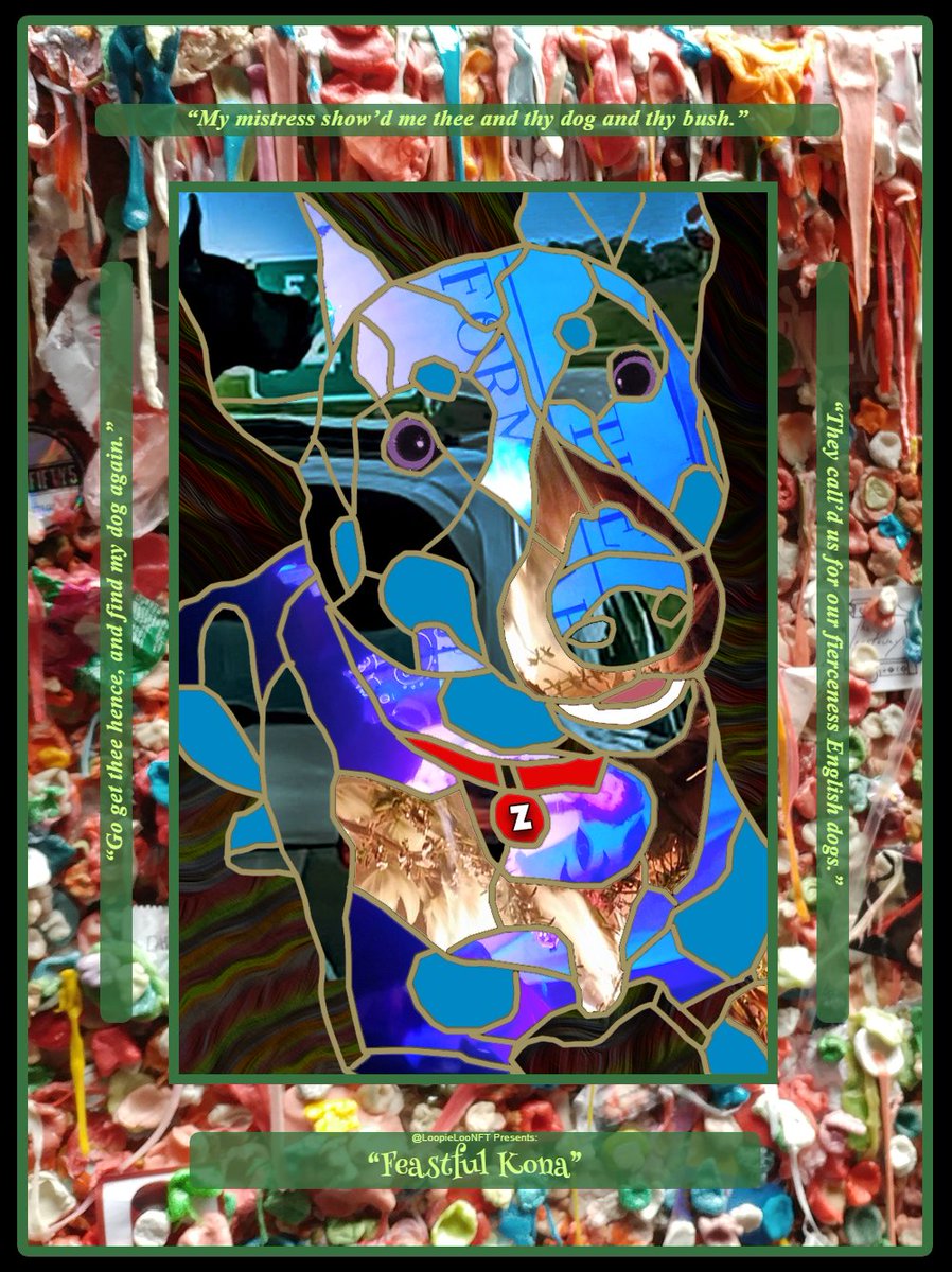 The "Gum Wall" frame (uncommon) is made from a pic of a well-known wall of bubble gum on a street in Seattle. It's one of the more visually aggressive frames that auto-transforms the overall image into a lovely chaotic mess. #FREEmint ongoing still! #NFT #NFTs #NFTCommunity