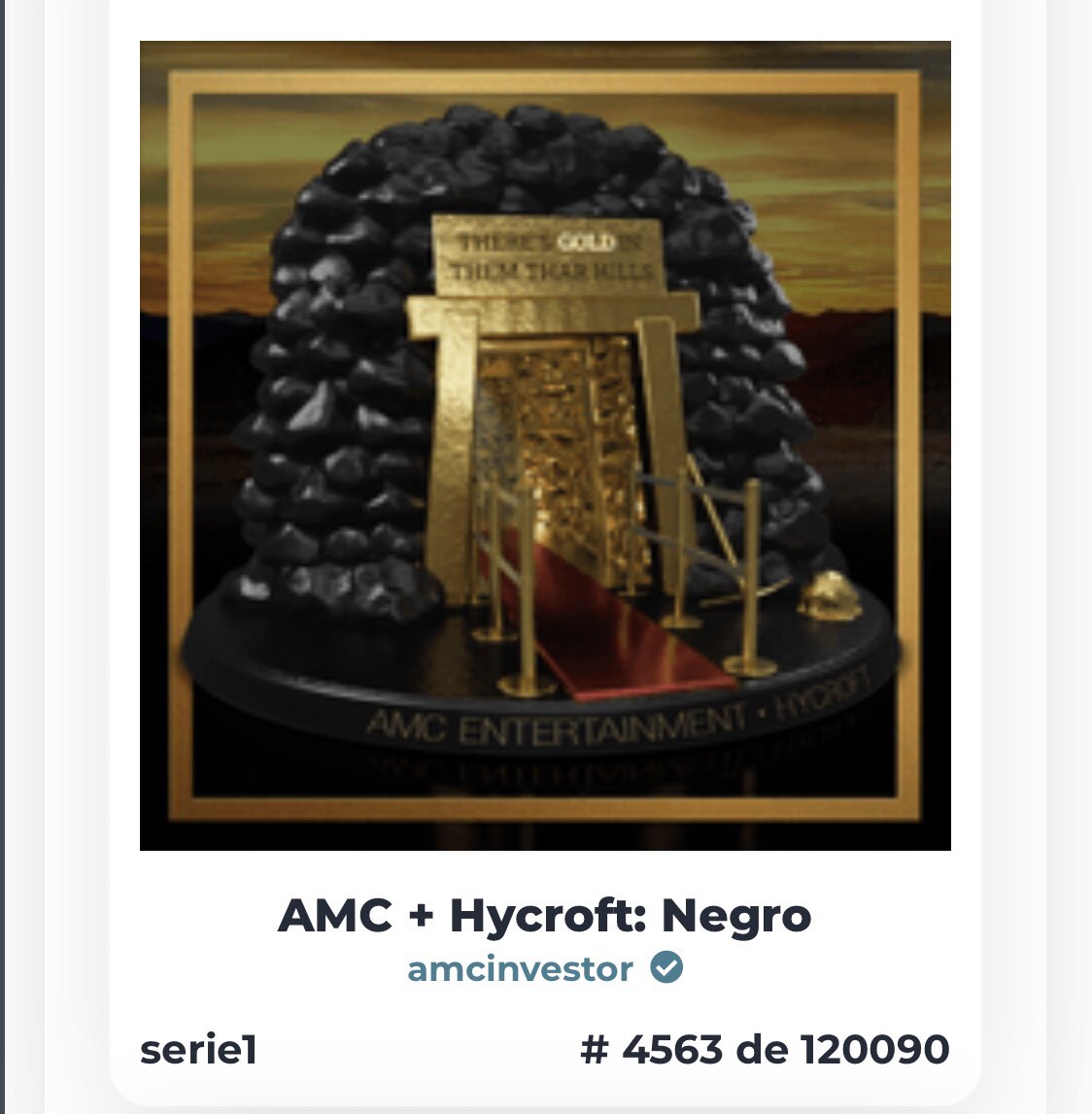 Alponccino's tweet photo. 💎💎💎I have it 💎💎💎 #AMC #RetailMakingChange https://t.co/JHGCQNmm2p