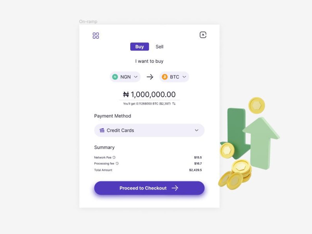 creativeameh's tweet photo. I hopped on the 20days Web3, Defi, NFT Design Challenge with @druids01

For Design Challenge 1(DeFi): 
Design an On-Ramp.
On-ramps enable users to exchange their fiat money(USD, AED, NGN) for cryptocurrencies.

Your feedback and reviews means alot https://t.co/wKm4EDoGuO