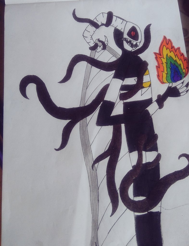 TheColorfullSy1's tweet image. new drawing of Kesef, alter protector of the system