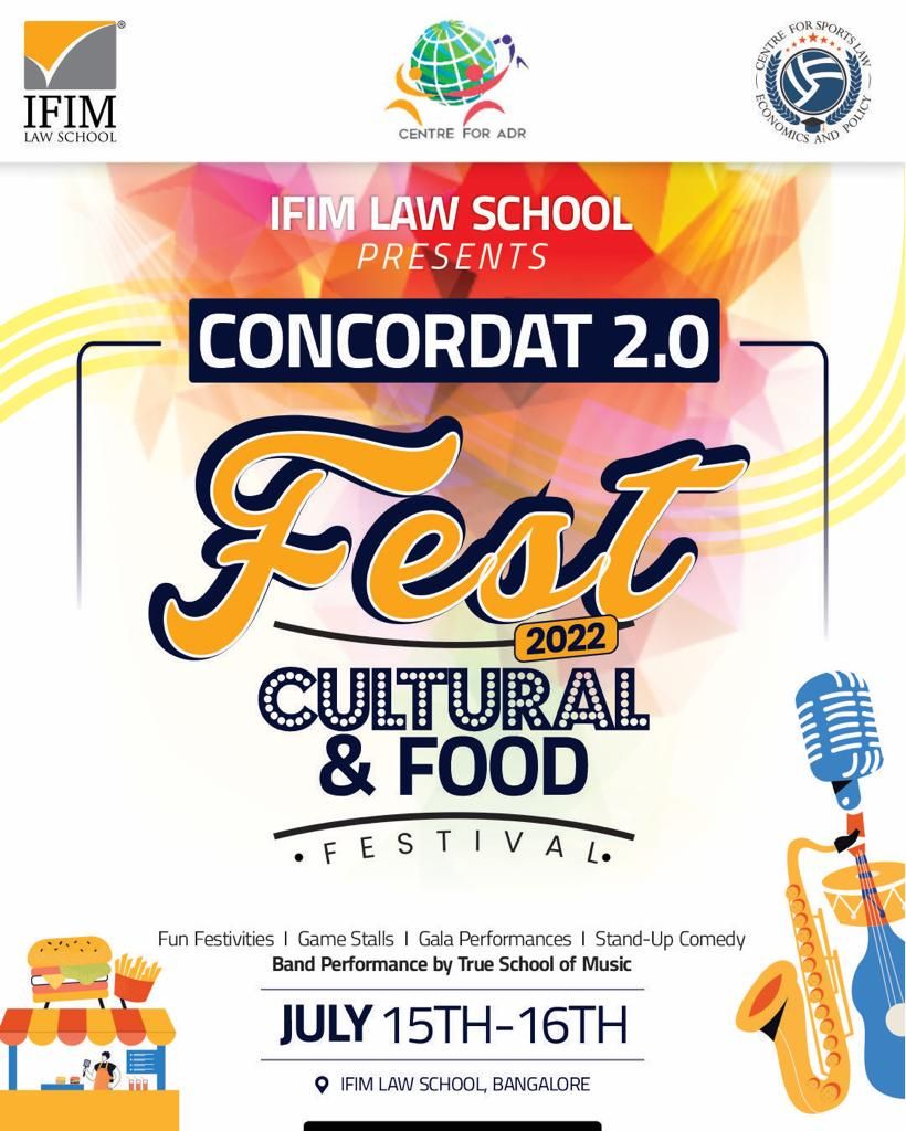 Concordat_'s tweet photo. Amidst the grandeur of the ADR competition, pouring in the festive vibe is brought to you by 𝗖𝗢𝗡𝗖𝗢𝗥𝗗𝗔𝗧 𝟮.𝟬, the magnificent Fest (Cultural &amp; Food) Festival. 

@IFIMLawSchool
#arbitration #negotiation #mediation #adrcompetition #law #lawschool #concordat https://t.co/cQ34b4Lvki