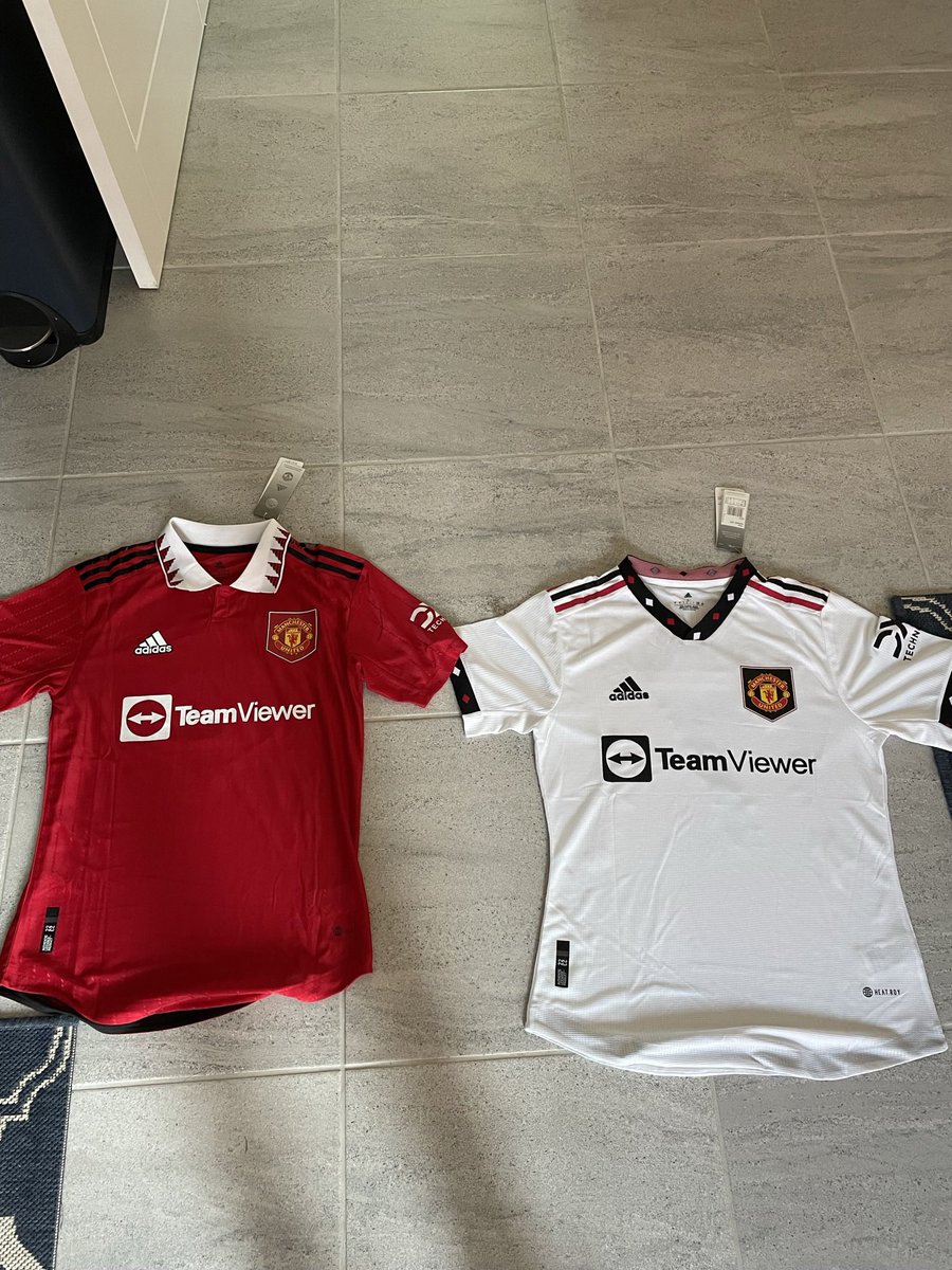TheUnitedWay26's tweet photo. Don’t be a mug. Don’t buy your shirts from the megastore or adidas. These two cost me £27. On Utd website they are £85 each. Save yourself some money https://t.co/MEefx5NrMe