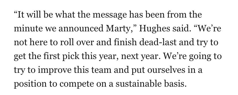 kyleroussel's tweet photo. @Parante17 @HABraCHadabra @MarahFA @HabsWatch @KamalPanesar This Hughes quote says otherwise. Read into it what you will, but what we know of Molson is that he wants that playoff money yesterday. https://t.co/joFZhl1SBX