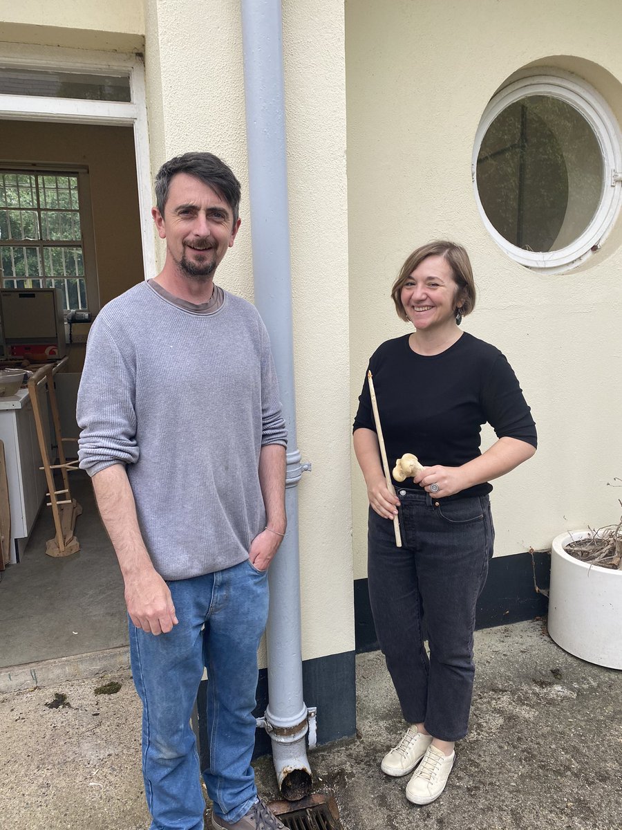 Dr Maja Pasarić, from the Institute of Ethnology and Folklore, Zagreb, Croatia is working at CEAMC this week with Dr Brendan O’Neill, co-Director @EArchaeol doing some experiments on working animal bone. @HunterUcd @ucdarchaeology