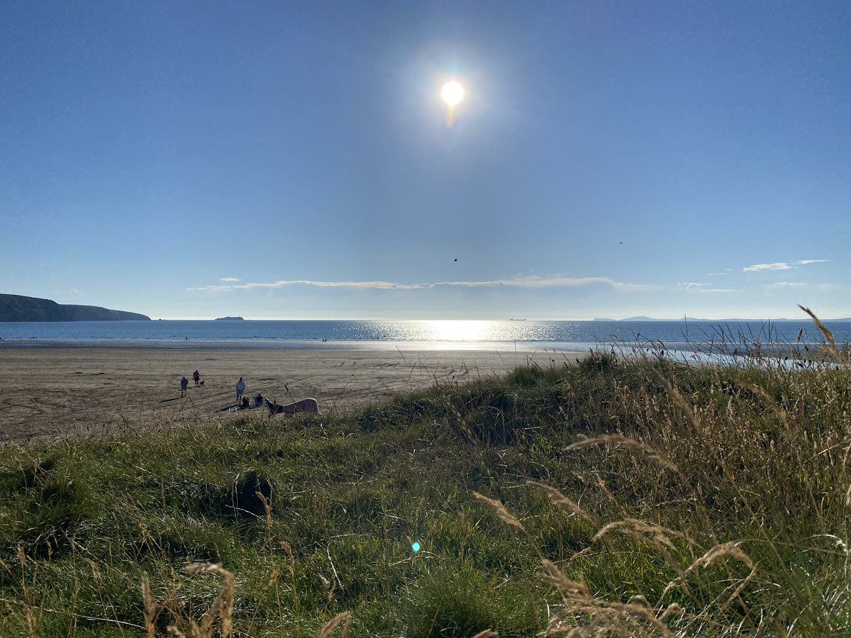 In beautiful Broad Haven, all set up for my gig at The Galleon Inn!