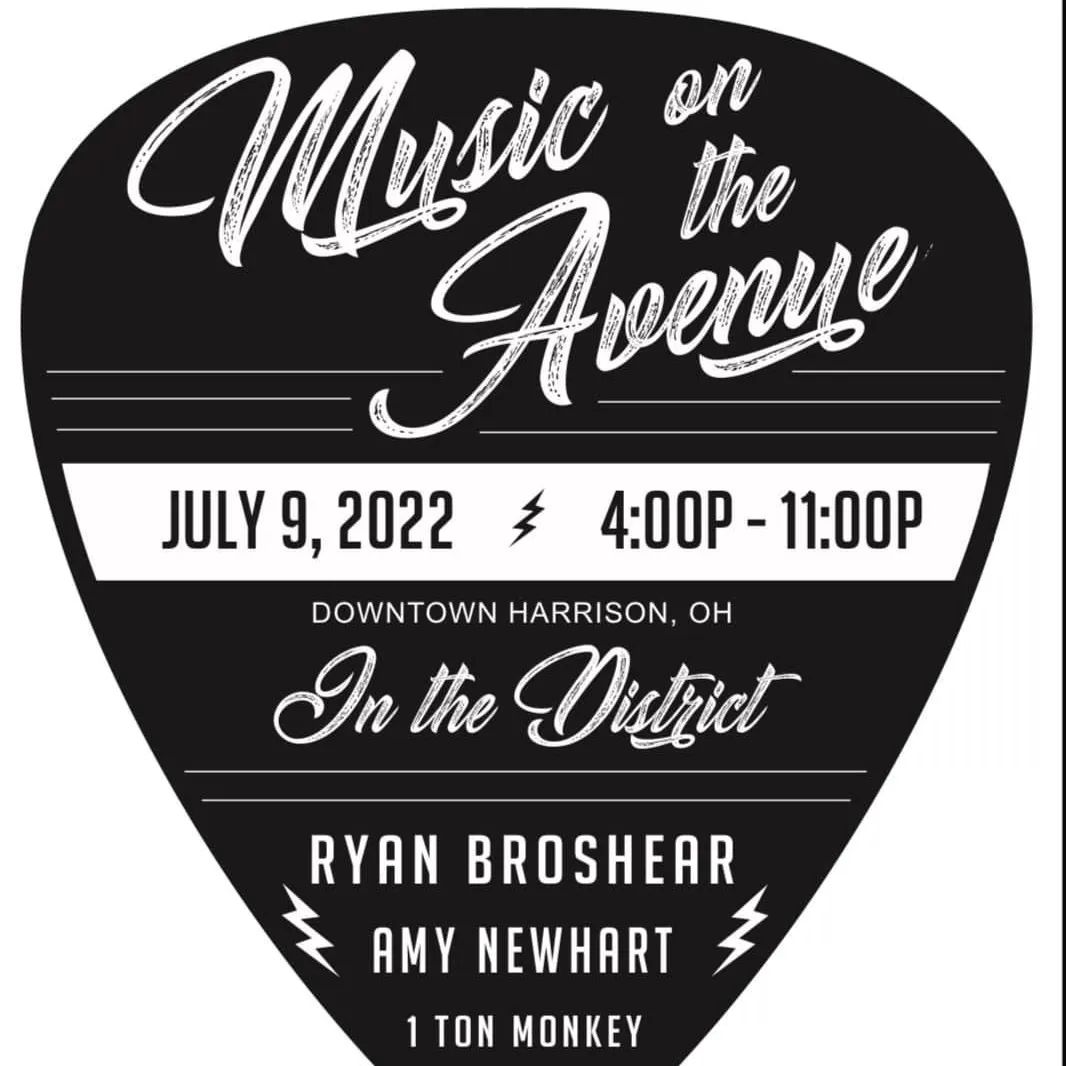 Looking forward to performing this Saturday in Harrison, OH. Come party with us in #thedistrictharrison for the #musicontheavenue concert series!