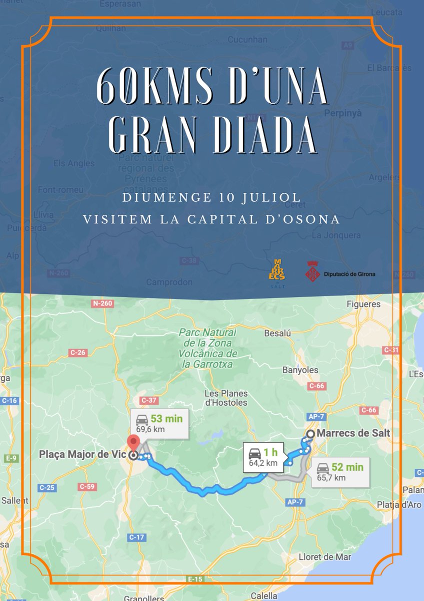 Marrecs's tweet image. Diumenge tenim una diada de les grosses. Tornem a la #FMVic, al costat dels @cvg_cat i els @SagalsdOsona!

🚍 10.30h, piscines de Salt
🕛 12.00h Pl. Major de Vic

#juliolmarrec #AmbTuMés #caatellers