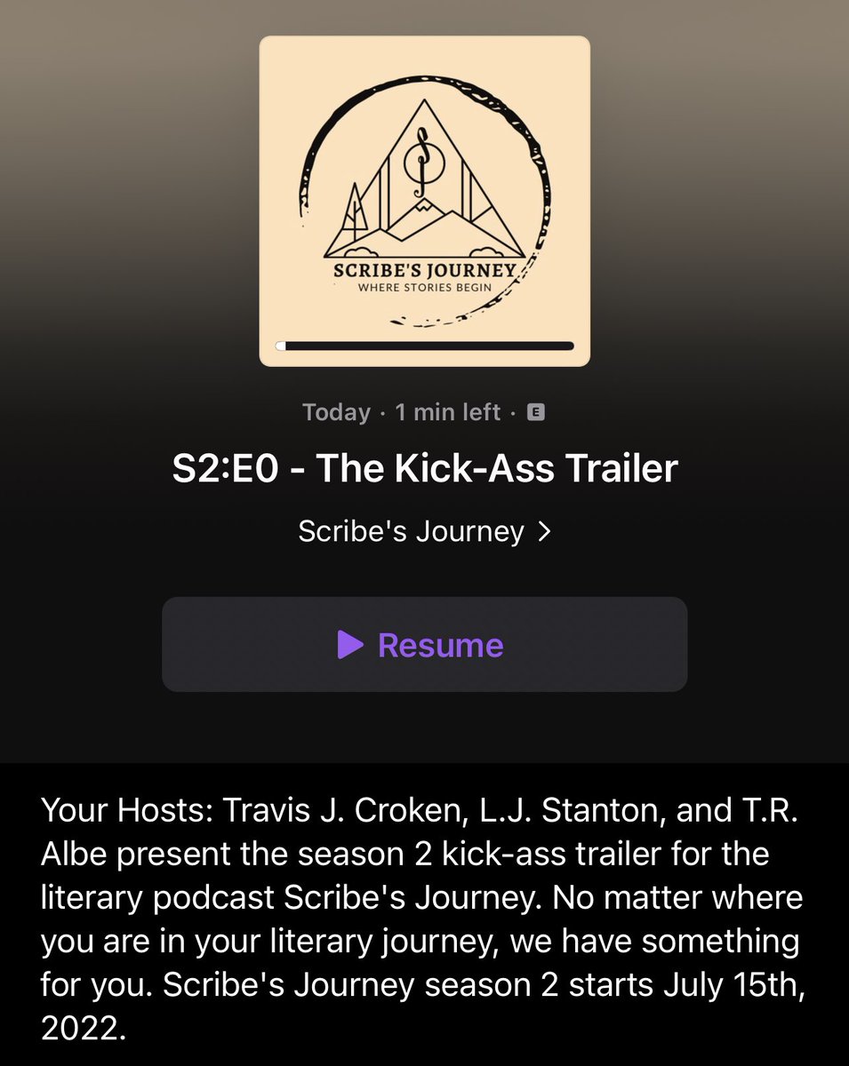 scribesjourney's tweet photo. The Season 2 trailer for Scribe’s Journey literary podcast is now live. Check out the trailer at https://t.co/mKW2WB9aVT. Listen to Scribe’s Journey wherever you get your podcasts. #podcast #newseason #trailer #writingcommunity #writers #readers #books #authors https://t.co/6QR2Zg6JK8