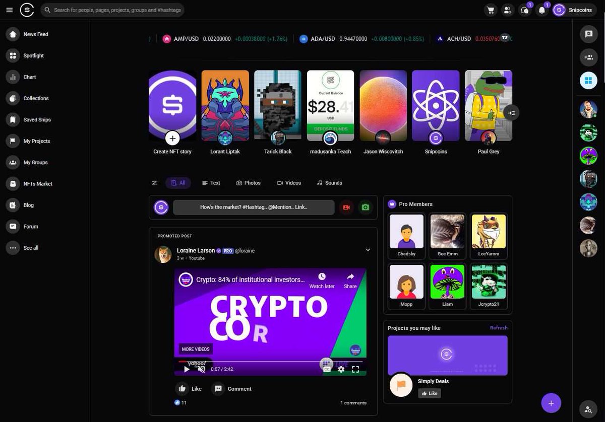 <a href="/cryptocom/">Crypto.com</a> Hey <a href="/cryptocom/">Crypto.com</a> come check out snipcoins.com snip-to-earn social platform. Built on #Proton Blockchain