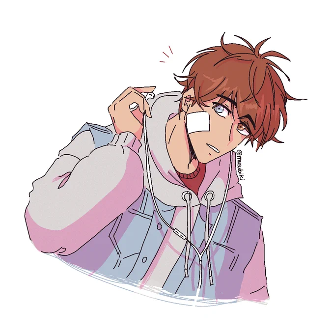 [oc] what if oscar had heterochromia!!! 🔵𓎟🟤 