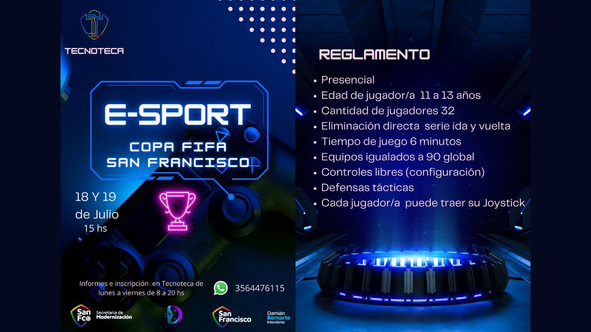 TecnotecaSf's tweet photo. Copa FIFA E-Sport en Tecnoteca - Inscripción por este link con confirmación telefónica: https://t.co/JfkvKGiskB https://t.co/WwugCOF9oO