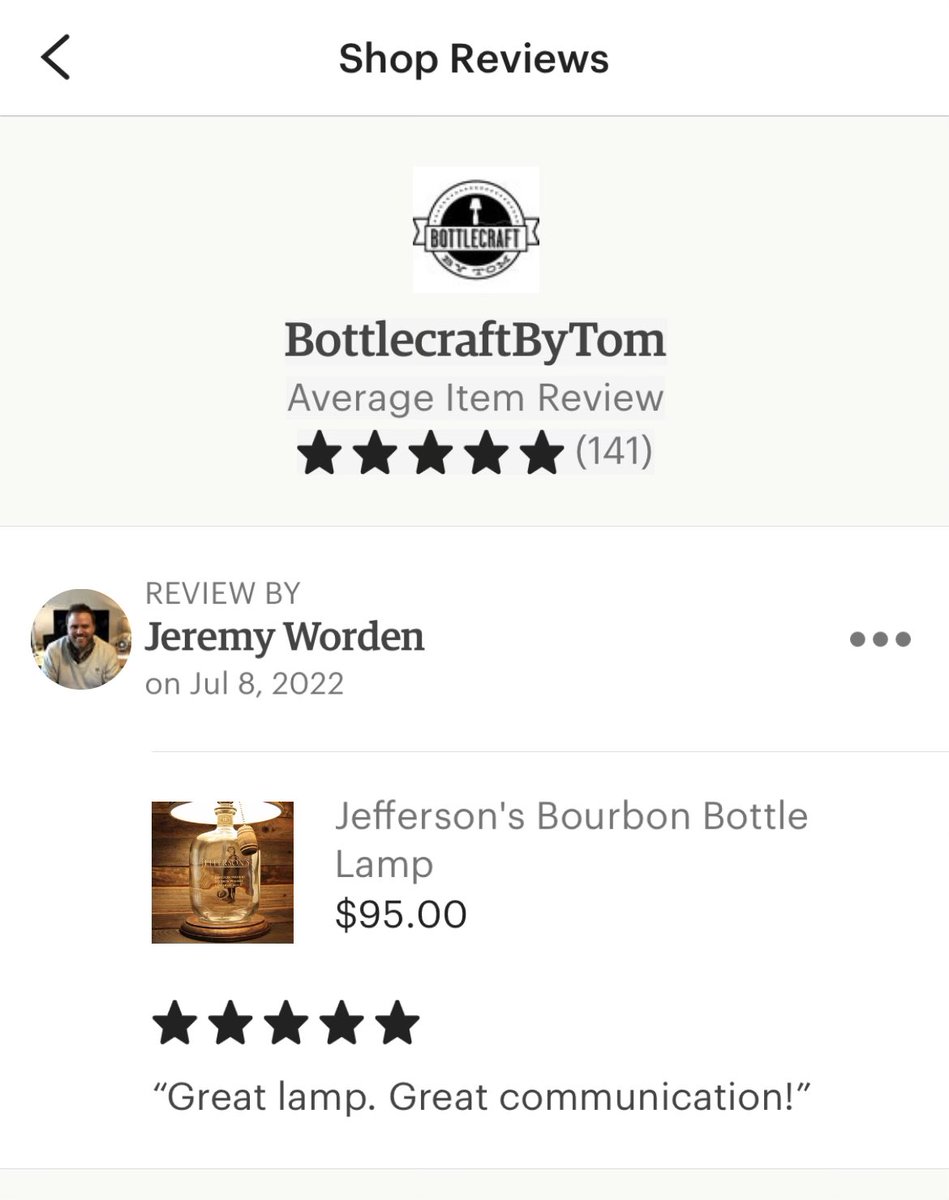 bottlecraft_Tom's tweet photo. Feedback Friday: Thank you, Jeremy W. and Katie G. Glad you’re enjoying your handcrafted BottleCraft by Tom lamps!!!💡🔌

#etsysellers #handcrafted #lighting #ctsmallbusiness #jeffersonsocean #woodfordreserve #upcycle #localbusiness #bottlelamp #ilovelamp #bottlecraftbytom https://t.co/owKE7fltjn