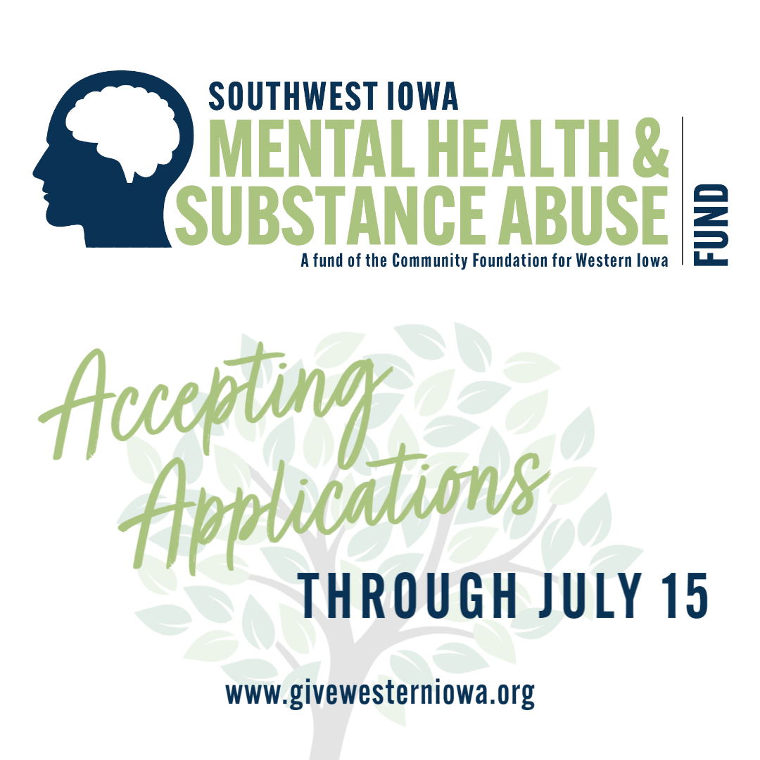 REMINDER! The Southwest Iowa Mental Health &amp; Substance Abuse Fund application closes July 15!

Grant awards ranging from $500 to $2,500 are available for nonprofits in: Cass, Fremont, Harrison, Mills, Monona, Montgomery, Page, Pottawattamie, and Shelby.

givewesterniowa.org/nonprofits/how…