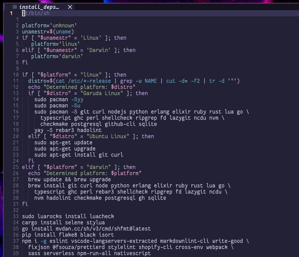 fearlessspider's tweet photo. Install deps for my programming journey #neovim #FullStackDeveloper #programming #programmer #Linux #qtile https://t.co/ZoZHINtfpU
