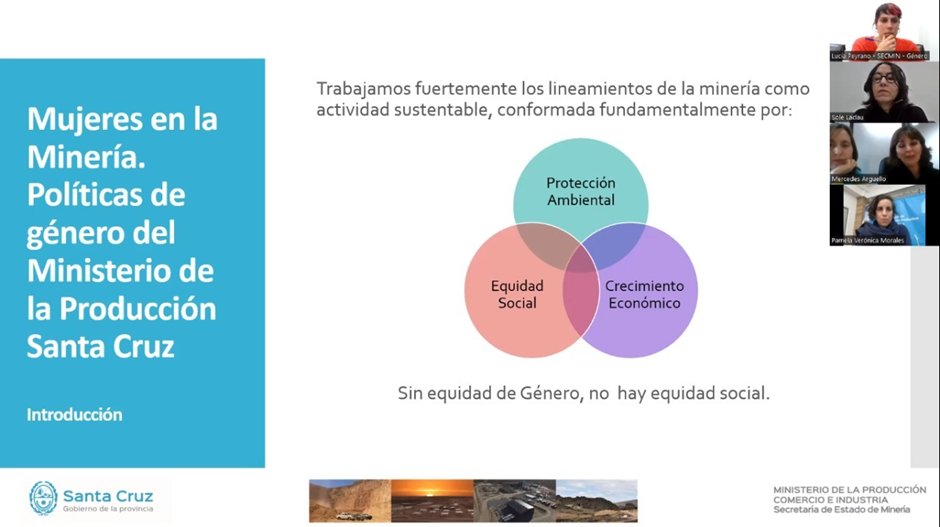 La Ministra <a href="/MinProSantaCruz/">Ministerio de la Producción, Comercio e Industria</a>, Silvina Córdoba, junto a Mercedes Argüello, Secretaria de Estado de Minería de la Provincia de Santa Cruz, compartieron los ejes fundamentales con los que se está trabajando con la convicción de que “sin equidad de género no hay equidad social”