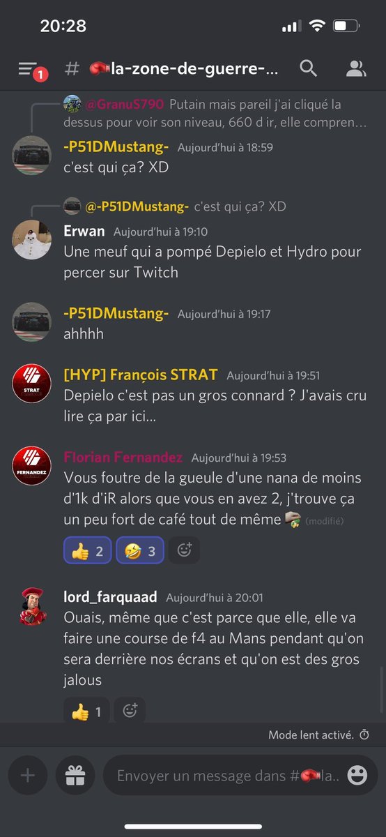 AnastasiaLps's tweet photo. Essayer de progresser tranquillement sur iRacing sans déranger personne et se faire « tacler » par des gamins de 12 ans qui sortent pas de leurs chambres
Parce que vous avez un grand clapet devant votre écran je me permets de vous afficher bande de petites merdes :) https://t.co/57PcX1OVNm