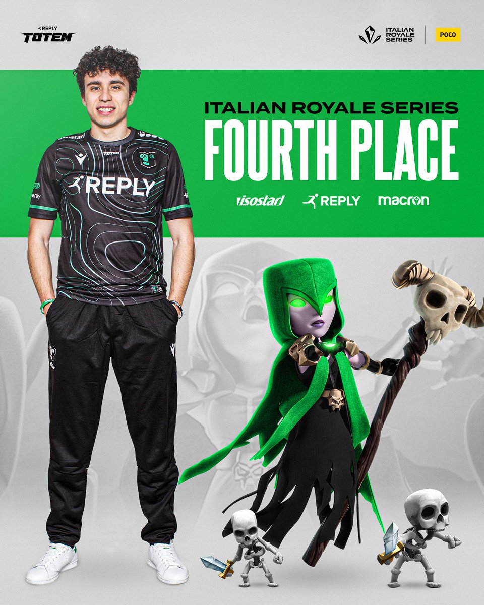 REPLY TOTEM (@reply_totem) on Twitter photo We'll have to sit on the throne another time ๐ฅฒ
After a great regular season, our run in the playoffs ends with 4th place. Congratulations to all our opponents and to our big <a href="/Davide_Rooney/">DavideRooney</a> ๐
#GoTotem #ItalianRoyaleSeries We'll have to sit on the throne another time ๐ฅฒ
After a great regular season, our run in the playoffs ends with 4th place. Congratulations to all our opponents and to our big <a href="/Davide_Rooney/">DavideRooney</a> ๐
#GoTotem #ItalianRoyaleSeries