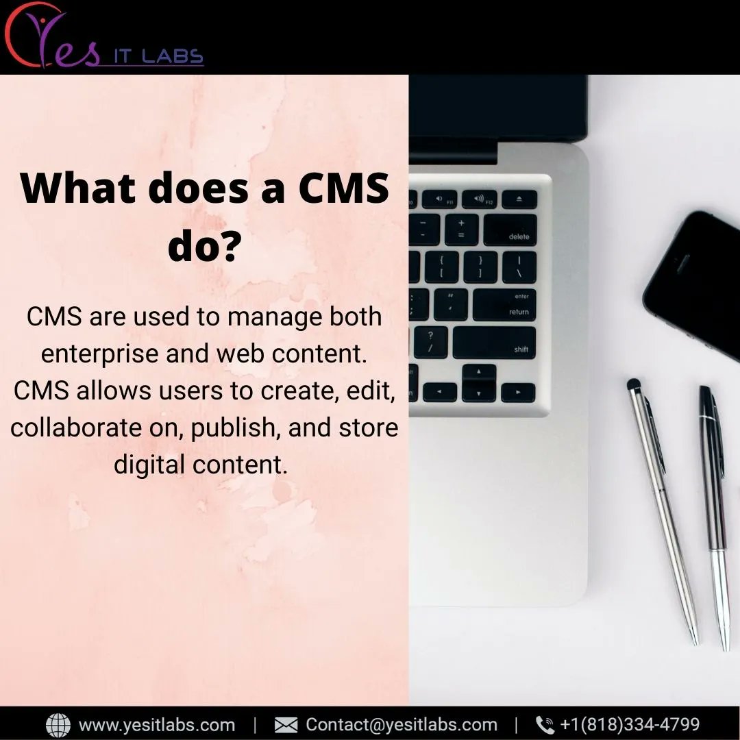 YESITLabs's tweet image. Content Management System or CMS is a software that lets you create, edit, organize, manage and publish digital content. It is used to create websites, blogs, social media, and more.

#content #contentmanagement #webfeatures #feature #software #web #webstagram #webdevelopment