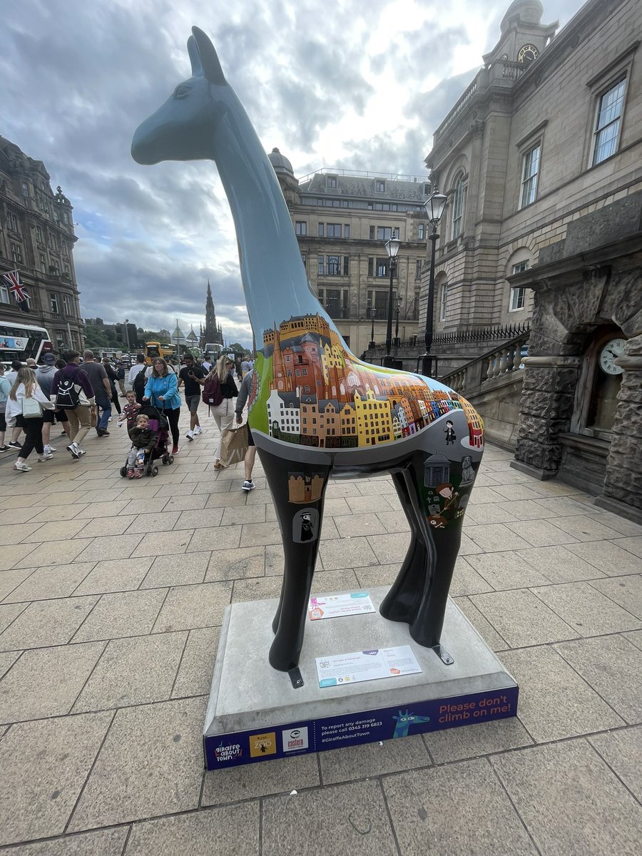 Loads of these wee beasts around #Edinburgh I assume a wee dram with each one? #GiraffeAboutTown